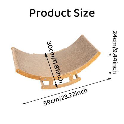 Pure Ego cat scratching board and shaker bed made of durable corrugated paper, suitable for all seasons, with a playful design.