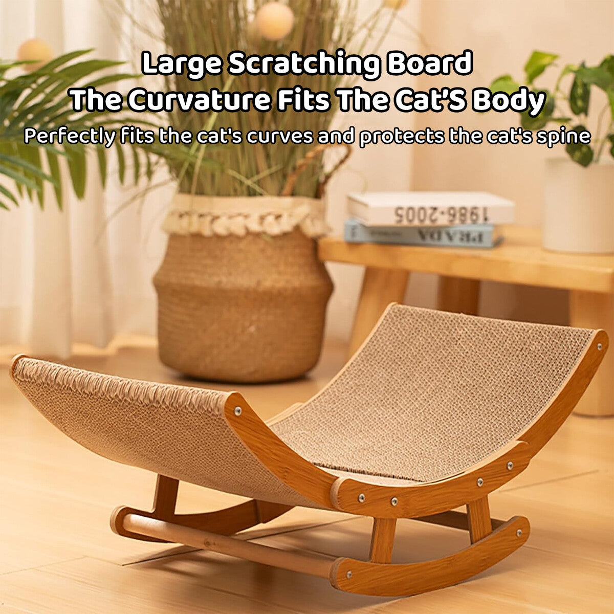 Pure Ego cat scratching board and shaker bed made of durable corrugated paper, suitable for all seasons, designed for cats to scratch and rest.